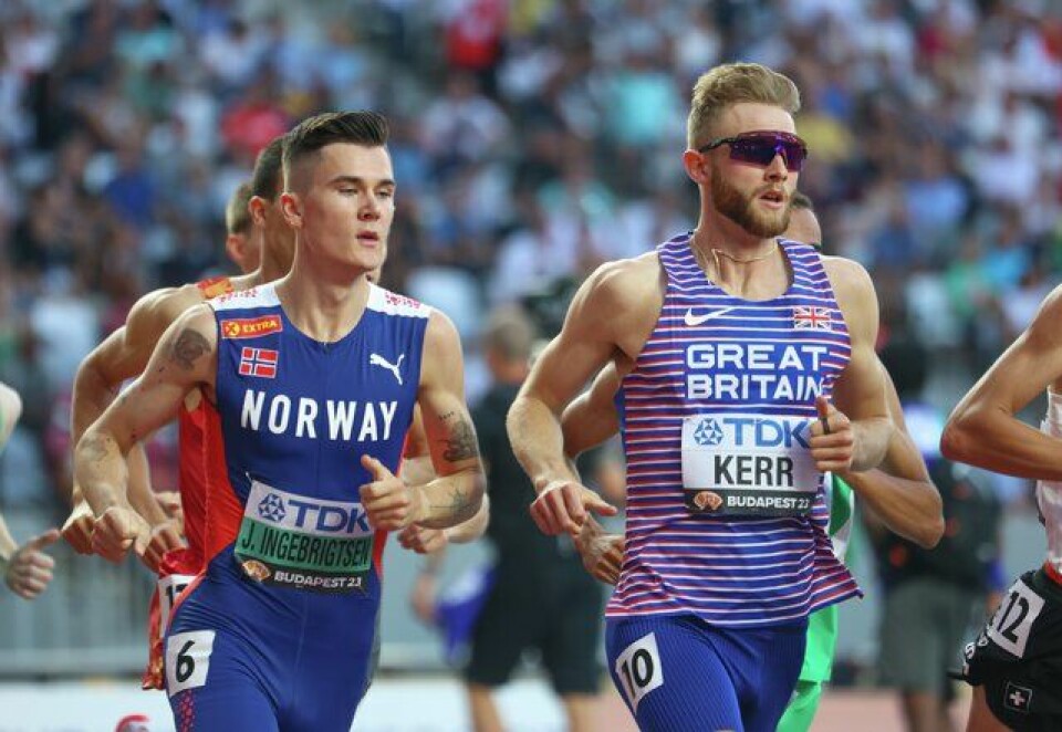 Jakob Ingebrigtsen tapte superduellen mot Josh Kerr, men var likevel fornøyd VM Friidrett 2023 Budapest - 1500 meter menn forsøksheat -Josh KERR - Jakob INGEBRIGTSEN