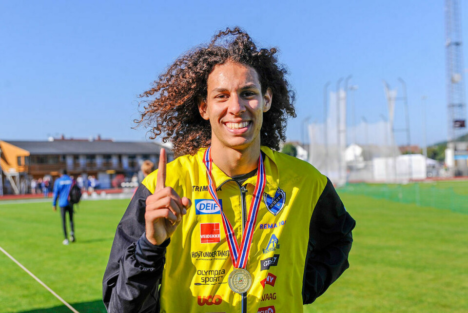Nå kan du være med å stemme fram årets norske friidrettsutøvere Moa Abounnachat Bollerød har tatt et stort steg fremover denne sesongen, og han vant klart 1500 meter i junior-NM. (Alle foto: Arne Dag Myking)