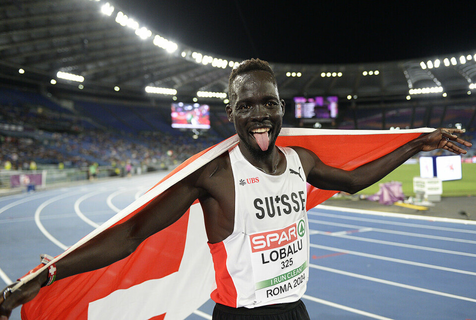 Dominic Lokinyomo Lobalu kommer opprinnelig fra Sudan, men representerer nå Sveits. (Alle foto: Bjørn Johannessen) Dominic Lokinyomo Lobalu