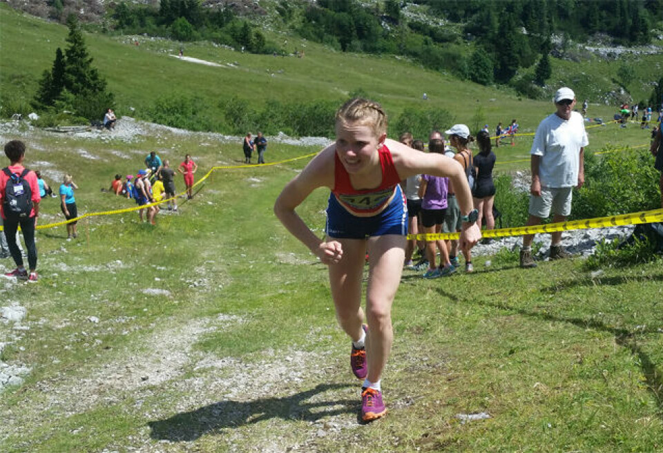 Karoline Holsen Kyte på vei mot en flott 4. plass i EM i motbakke. Foto : Torun Øvergaard Aarvik Karoline Holsen Kyte på vei mot en flott 4. plass i EM i motbakke. Foto : Torun Øvergaard Aarvik