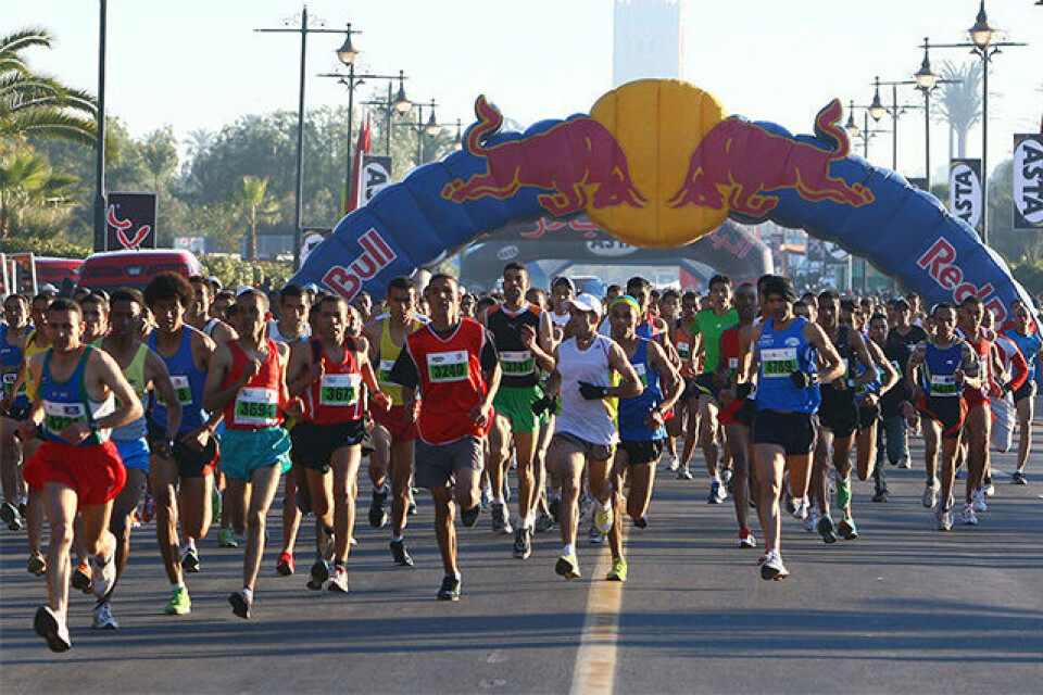 Sterkt løp av Vera Nystad i Marrakech Marathon Marrakech_Marathon_starten.jpg