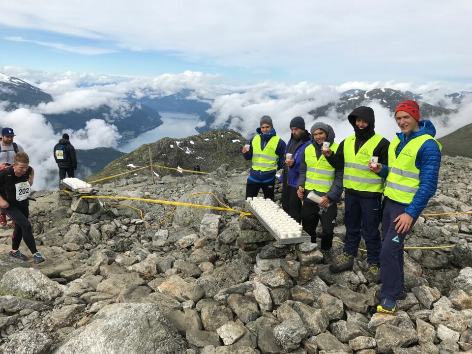 Karoline Holsen Kyte og Stian Angermund-Vik vant Skåla Opp Drikkestasjon_1400moh.JPG