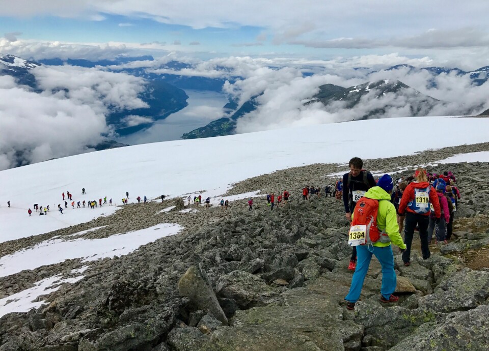 Karoline Holsen Kyte og Stian Angermund-Vik vant Skåla Opp Flatbreen_1670moh.JPG