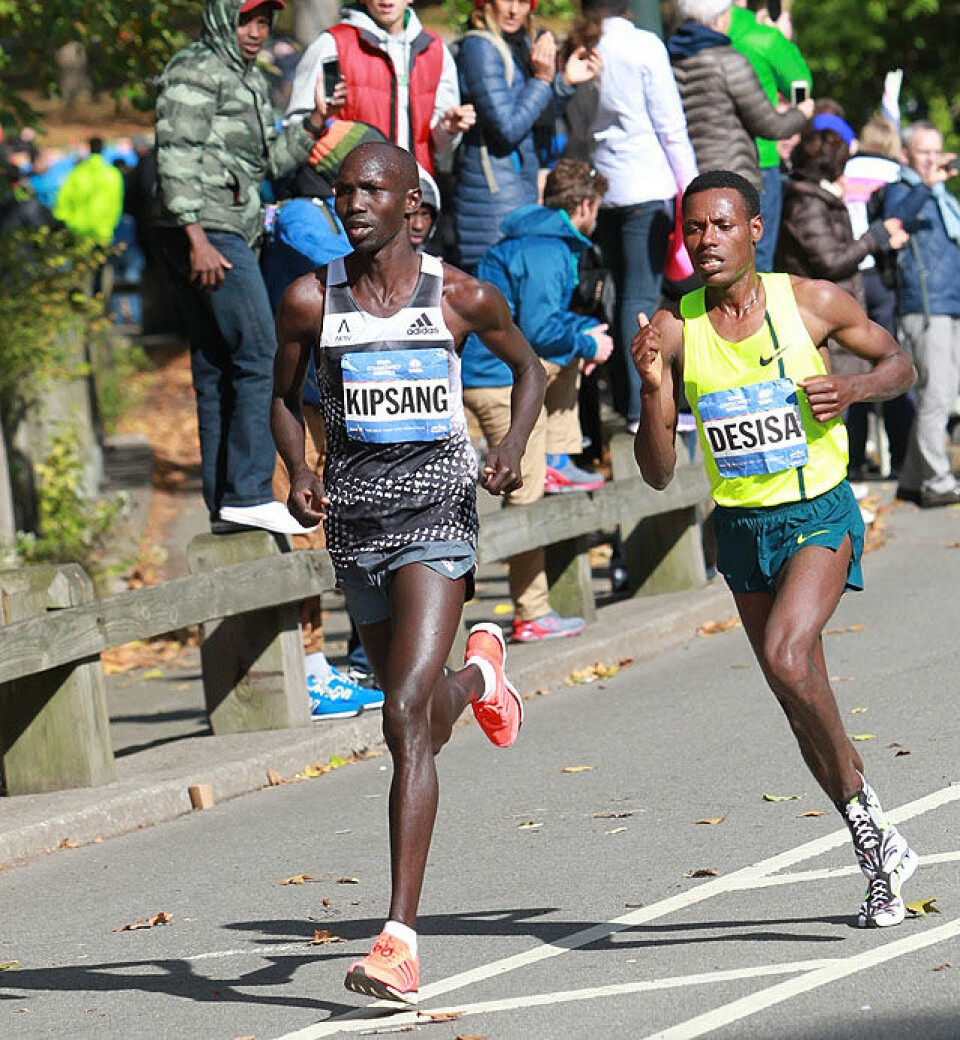 Annie Bersagel nr. 10 i iskald New York Marathon Kipsang_Desisa_25miles_A20G4963.jpg