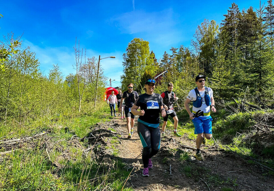 Løypa bestod stort sett av smale tekniske stier og litt traktorveier. (Foto: Camilla Wulff Bergland) Løypa bestod stort sett av smale tekniske stier og litt traktorveier. (Foto: Camilla Wulff Bergland)