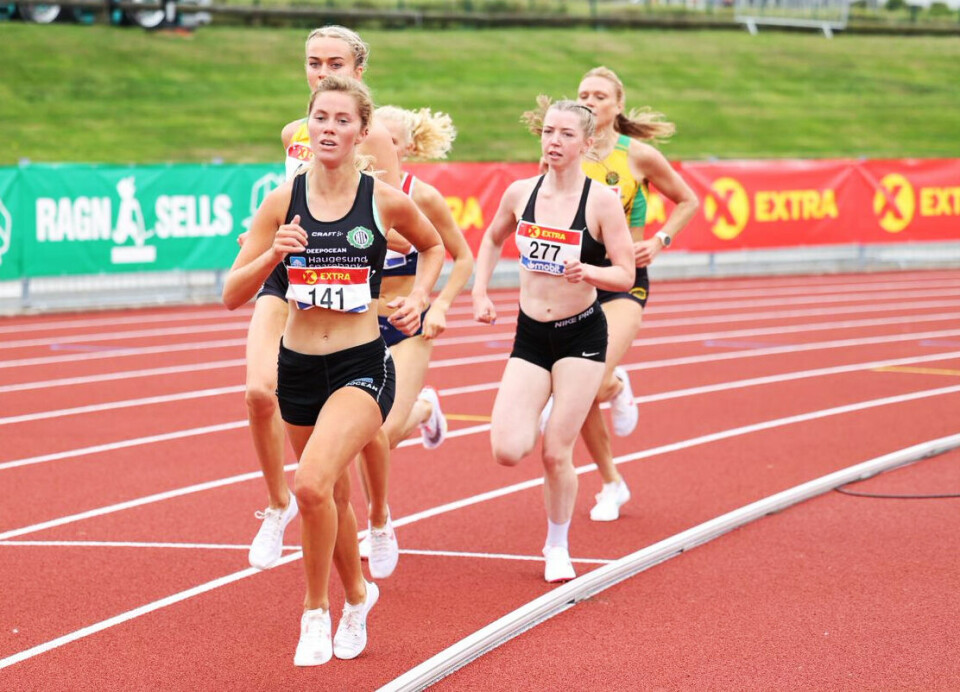 Alle favorittene videre fra forsøket på 1500 m for kvinner i NM 1500mk1-Kristine-Dommersnes.jpg