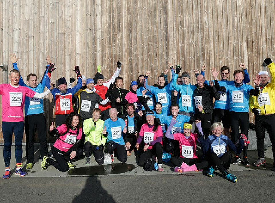 Deltakerne fra Landsmøtet til Kondis møtte veggen etter full innsats i 5 km. Foto: Per Inge Østmoen Deltakerne fra Landsmøtet til Kondis møtte veggen etter full innsats i 5 km. Foto: Per Inge Østmoen