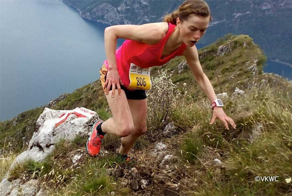 Hilde Aders klatra inn til tredjeplass i Vertical KM Trentapassi i Italia. (Foto: Vertical Kilometer World Circuit) Hilde Aders klatra inn til tredjeplass i Vertical KM Trentapassi i Italia. (Foto: Vertical Kilometer World Circuit)