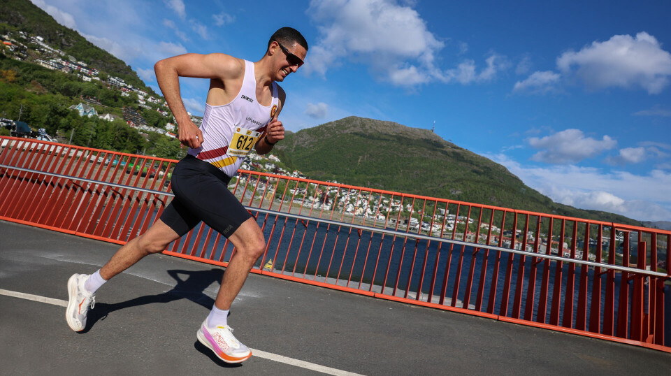 Seier på 5 km: Daniel Beeder vant Bykarusellen Perseløp i Bergen i år. (Alle foto: Arne Dag Myking)