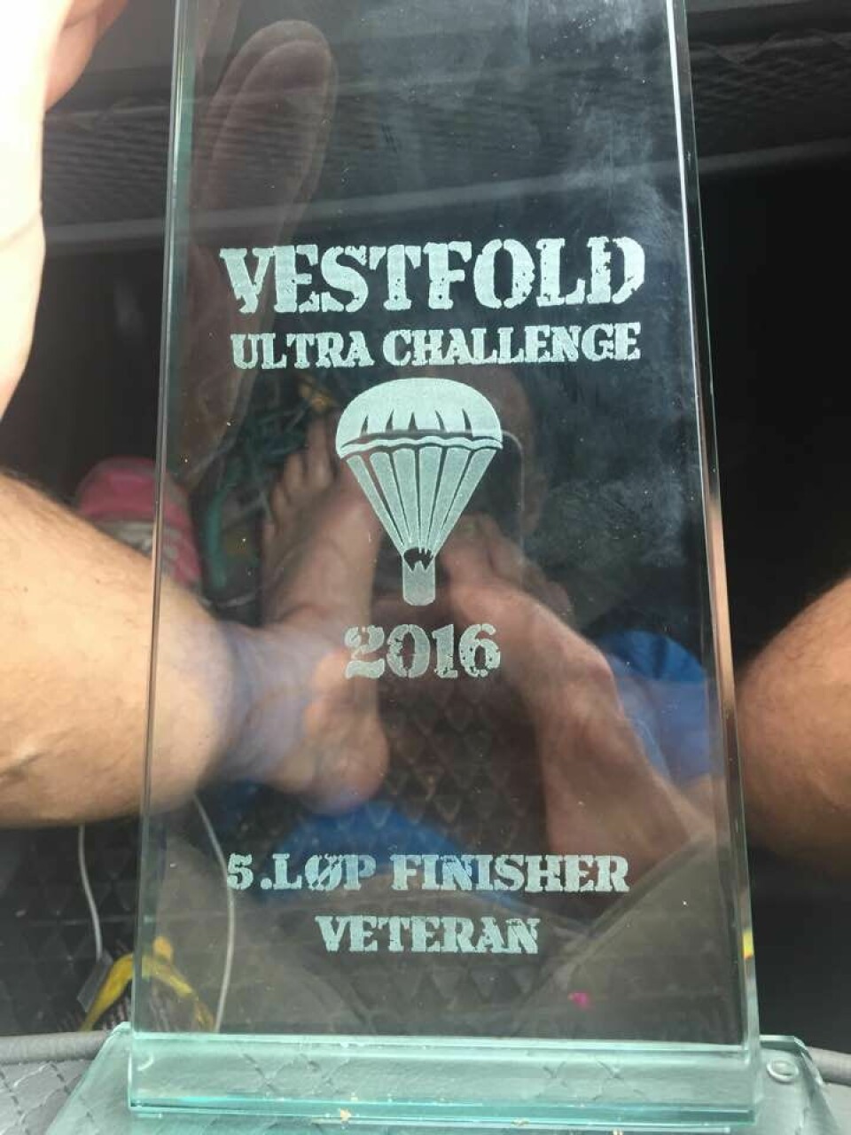 Sindre Tjuvstu Engen og Jeanette Vika vant VUC 50 miles Leif_Abrahamsen_Veteranfinisher.jpg