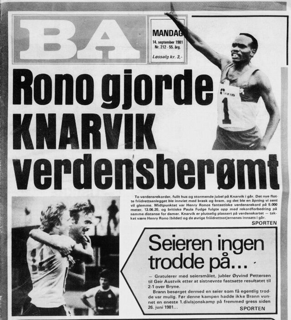 Løperlegenden Henry Rono er gått bort BA_forside_KnarvikGames_14sept1981.jpg