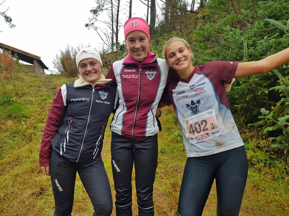Tre Nydalsjenter som er klare for junior-VM. Tre Nydalsjenter som er klare for junior-VM.