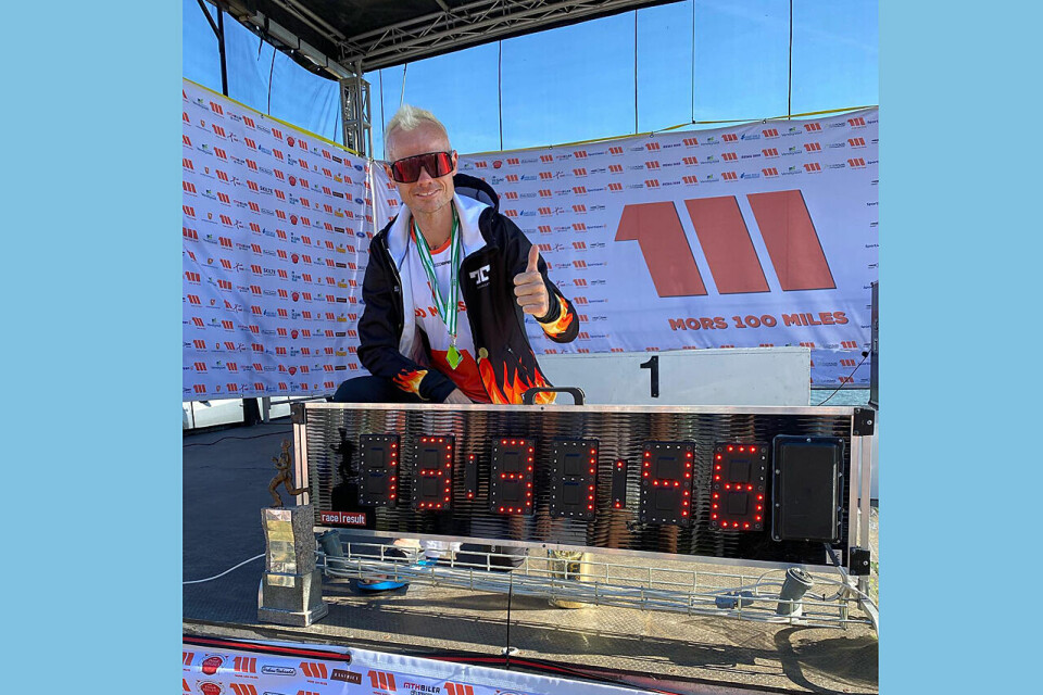 Den nye norske bestenoteringen på 100 miles er nå 13:31:46, og den tilhører Bjørn Tore Kronen Taranger. (Foto: @rasmusmontanus) Den nye norske bestenoteringen på 100 miles er nå 13:31:46, og den tilhører Bjørn Tore Kronen Taranger. (Foto: @rasmusmontanus)