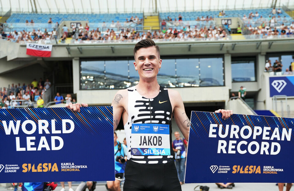 Jakob Ingebrigtsen setter nye rekorder. Med dagens løp skriver han seg inn i historiebøkene med fantastiske 3.27,14 på 1500 meter. (Foto: Matthew Quine for Diamond League AG) Jakob Ingebrigtsen setter nye rekorder. Med dagens løp skriver han seg inn i historiebøkene med fantastiske 3.27,14 på 1500 meter. (Foto: Matthew Quine for Diamond League AG)