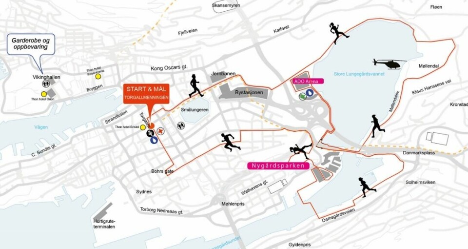 Bergen City Milen (14. sept.) er kontrollmålt på nytt BCMilen_Loypekart_2019 (1280x633) (1088x576)