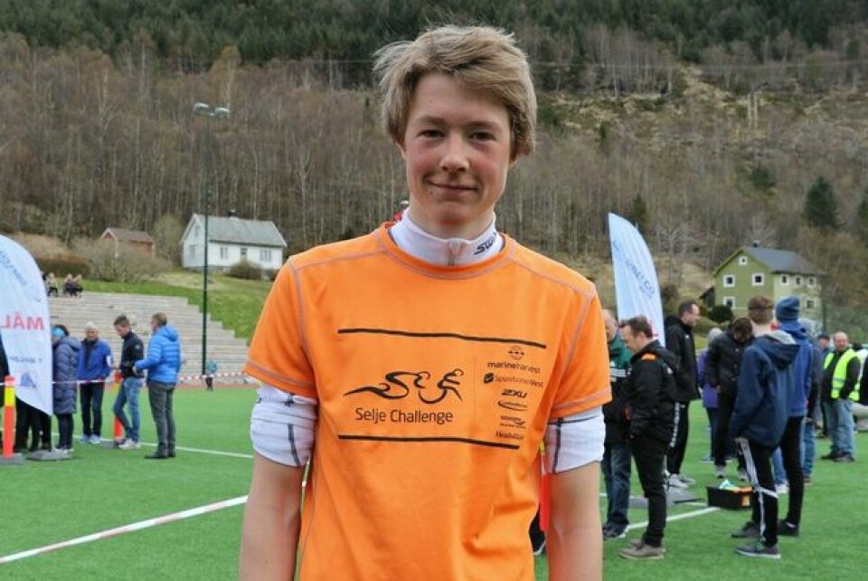 Vetle Uhre Hammersvik, Førde IL vant med tiden 10:04. Foto: Martin Hauge-Nilsen Vetle Uhre Hammersvik, Førde IL vant med tiden 10:04. Foto: Martin Hauge-Nilsen
