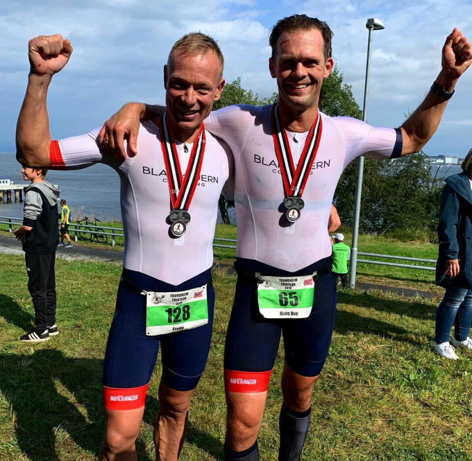 Heller for rolig enn for hardt Frode Jermstad og Hans Ove Grøntvedt Trondheim Triatlon 2019.jpg