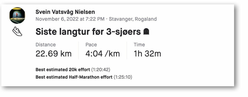 Sub 1.20 på halvmaraton ble for tøft for Svein V. Nielsen for-3sjoers.jpg