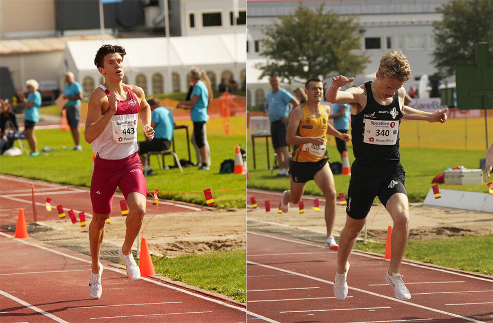 Sander Dybwad Mathiesen (til venstre) tok gullet i U23-klassen, mens Johannes Sandvik Bø sikra seg gullet i U20-klassen på 800 m. (Foto: Einar Børve) Sander Dybwad Mathiesen (til venstre) tok gullet i U23-klassen, mens Johannes Sandvik Bø sikra seg gullet i U20-klassen på 800 m. (Foto: Einar Børve)