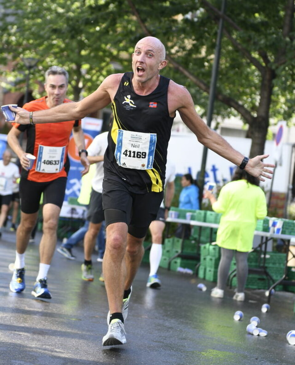 Den smilende løpsfesten Oslo Maraton Neil Dryland
