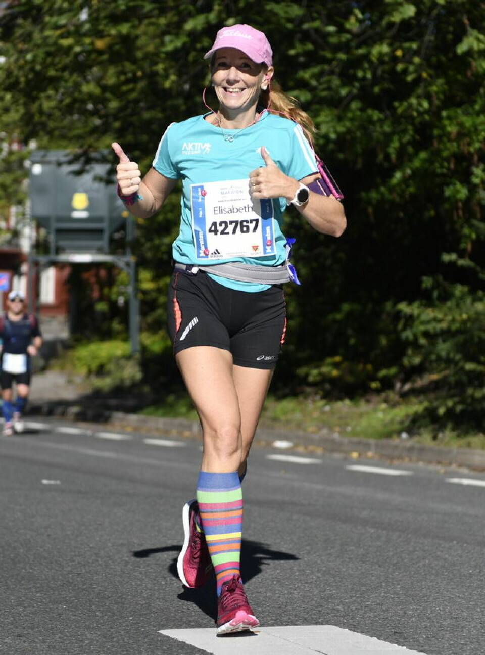 Den smilende løpsfesten Oslo Maraton Elisabeth Sidow Westengen