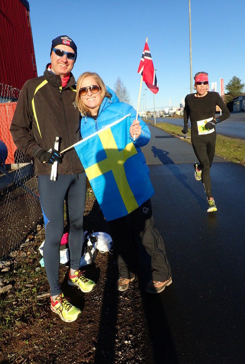 Louise Skak og Henrik Fleisje vant Jessheim Vintermaraton