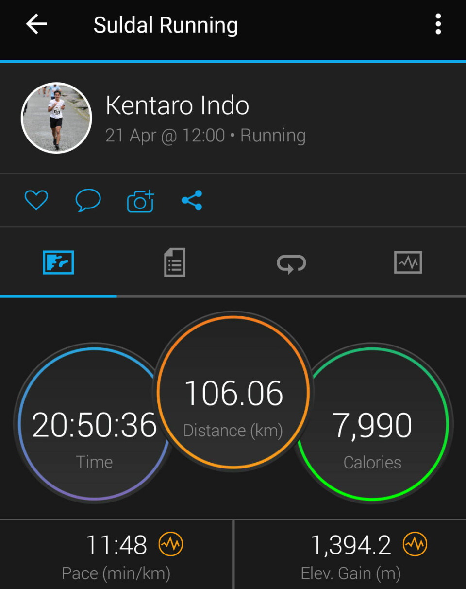 Løper 10 meter per krone donert til Sykehusklovnene klovnelopet-ultra-garmin.jpg