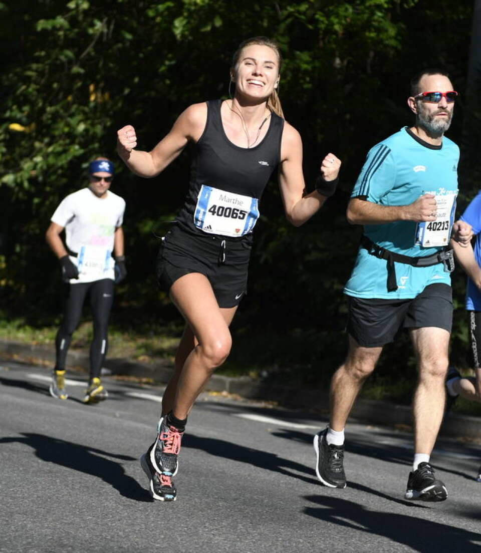 Den smilende løpsfesten Oslo Maraton Marthe Abrahamsen