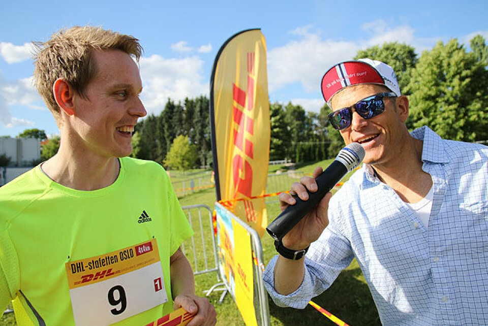 Høy stemning i Frognerparken da DHL-stafetten var tilbake Speaker_Ola_Bustad_IMG_8412.jpg