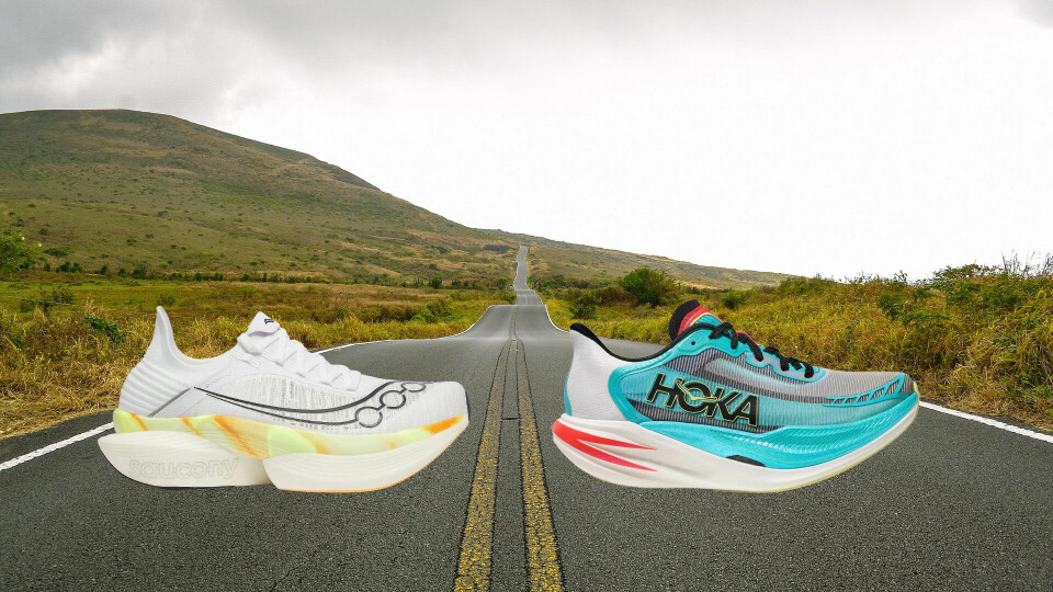 Hvilken supersko er best? Saucony Endorphin Elite 2 eller Hoka Cielo X1 2.0? (Foto: Saucony/Hoka/Pixabay. Montasje: Bjørn Johannessen) Hvilken supersko er best? Saucony Endorphin Elite 2 eller Hoka Cielo X1 2.0? (Foto: Saucony/Hoka/Pixabay. Montasje: Bjørn Johannessen)