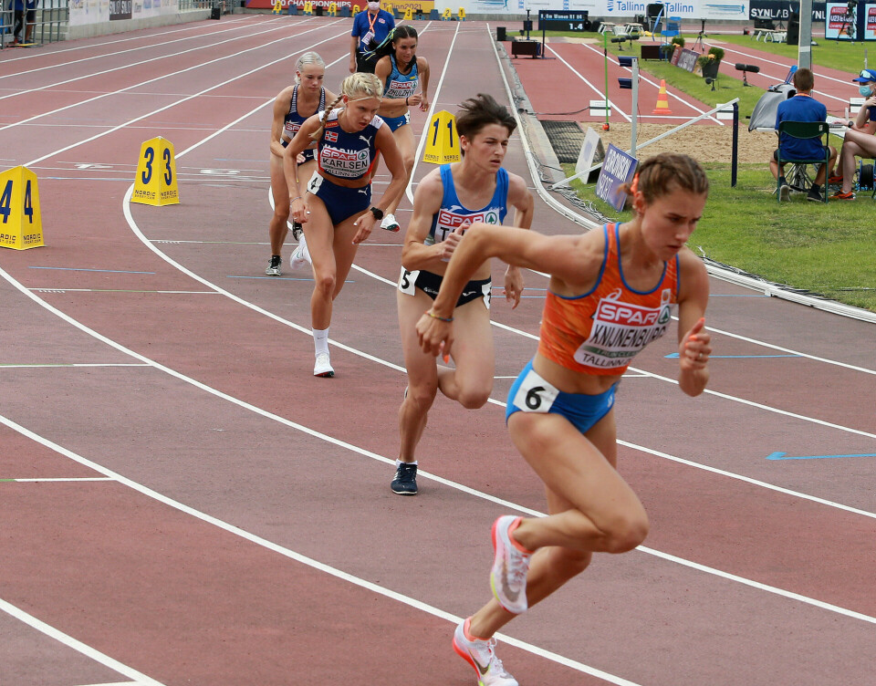 Begge jenter videre på 800 meter i U20-EM Pernille_Karlsen_start_AZ3T8950.jpg