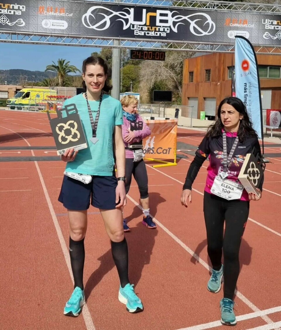 Ranveig Hansen vant 24-timersløp i Barcelona med 230,712 km Ranveig_Hansen_etter-maalgang.jpg