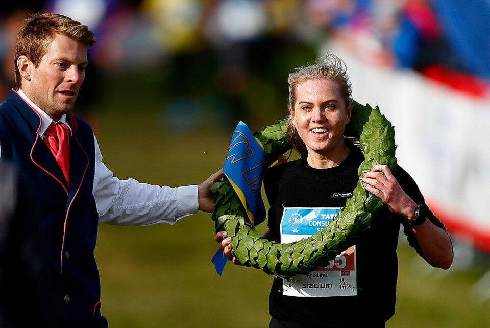 Debutant: Kristine Eikrem Engeset hadde aldri løpt lengre enn 10 km. Likevel vant hun 15 km i Lidingöloppet i et tøft felt. (Foto: arrangøren/Peter Hermansson) Debutant: Kristine Eikrem Engeset hadde aldri løpt lengre enn 10 km. Likevel vant hun 15 km i Lidingöloppet i et tøft felt. (Foto: arrangøren/Peter Hermansson)