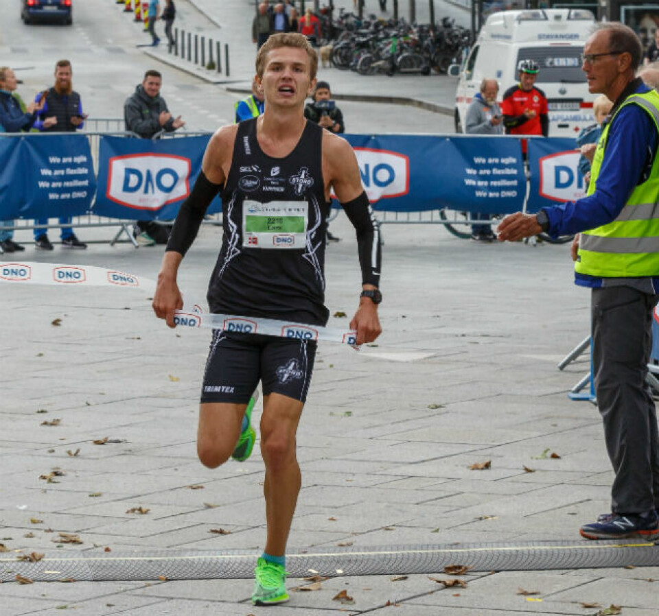 Frew Z Brkineh og Marthe K Myhre vant maraton-NM i Stavanger LarsLunde.jpg