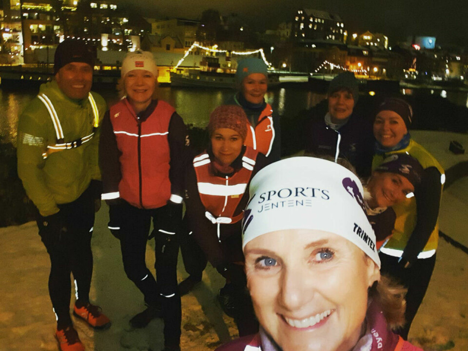 De hadde forventet fem løpere på første trening. Det kom åtte! God start for Kondistreninga i Skien. Foto: Privat De hadde forventet fem løpere på første trening. Det kom åtte! God start for Kondistreninga i Skien. Foto: Privat