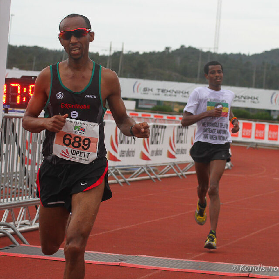 Marthe K. Myhre og Ørjan Grønnevig norgesmestre i halvmaraton KMHalv-1417.jpg