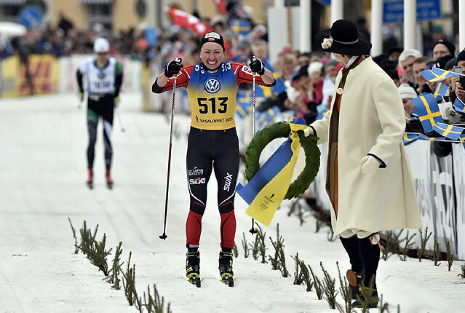 Petter Eliassen med sugende langspurt og seier i Vasaloppet Kowalczyk_og_kransmasen.jpg
