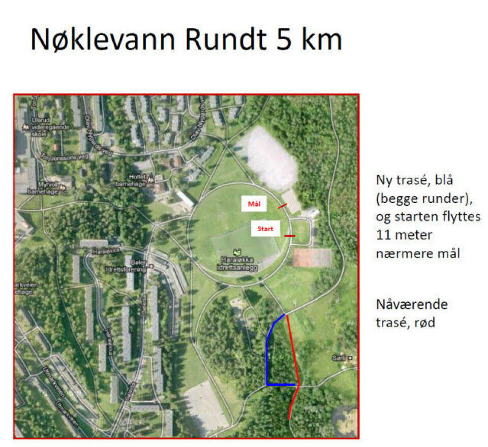 Kondis har kontrollmålt kortløypa i Nøklevann Rundt, som nå er 5 km Noeklevann_Rundt_5km_kontollmaalt
