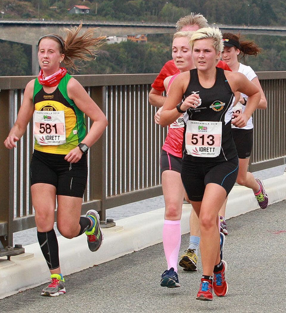 Marthe K. Myhre og Ørjan Grønnevig norgesmestre i halvmaraton Mot_vending_damer_A20G0283.jpg