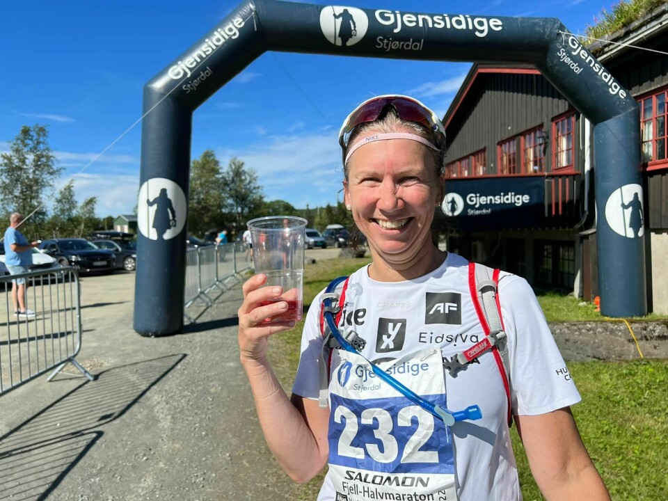 John Marius Hegseth vant Meråker Mountain Challenge for 4. gang Gunhild Kvistad i mål på 21 km.jpg