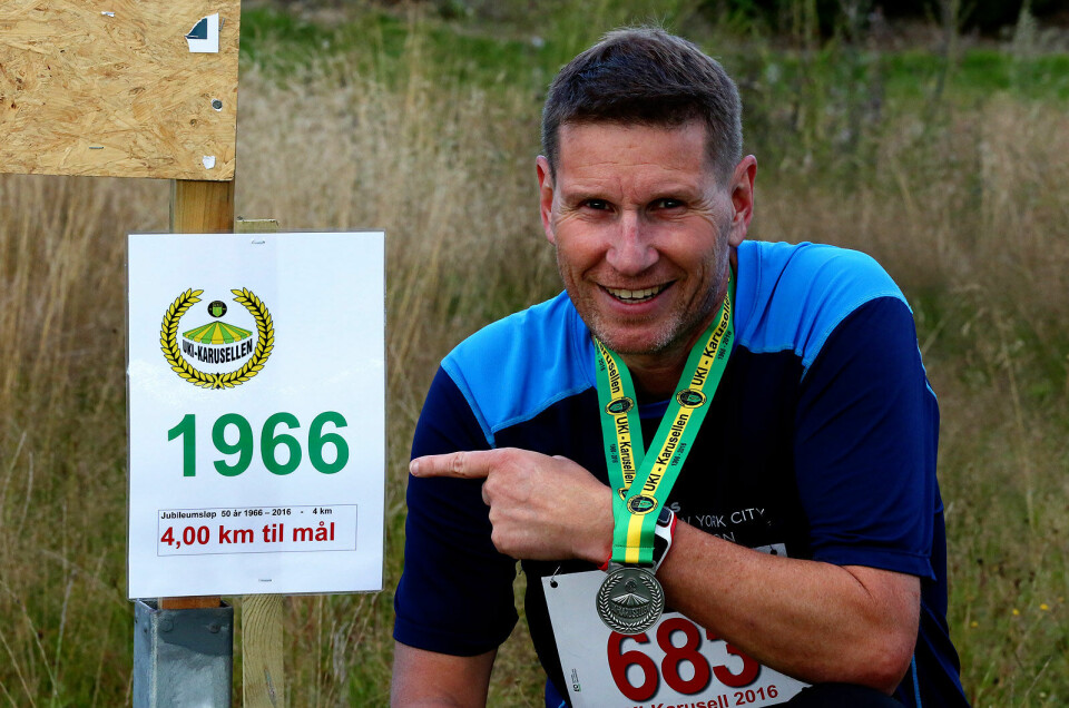 UKI-karusellens løp 4 med markering av 50-årsjubileet UKI-karusellen-50aar.jpg