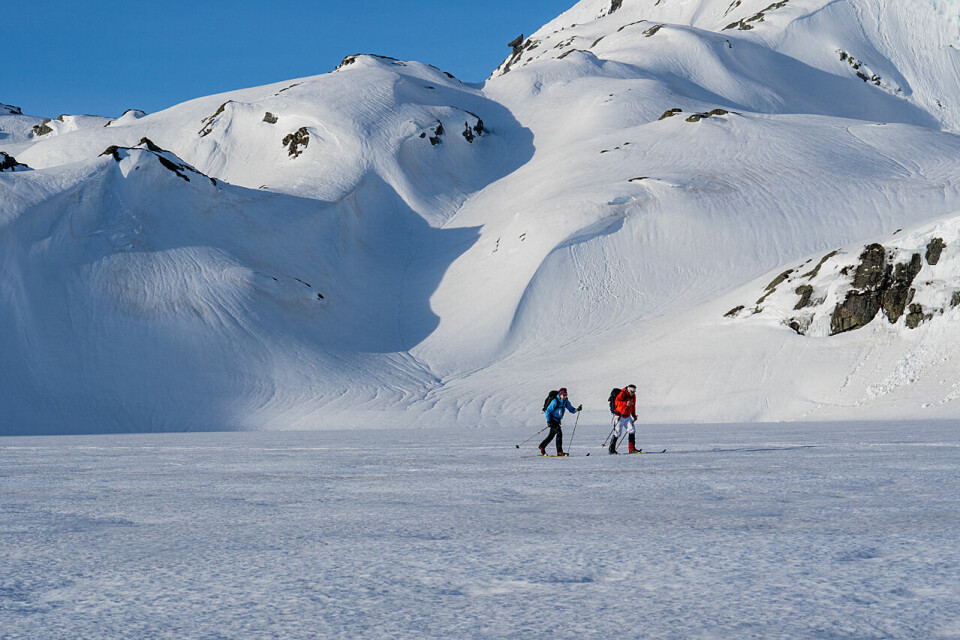 Løypa i Hardinglaup går langs gamle ferdslevegar frå Øystese i Hardanger til Voss. (Alle foto: Joakim Dokka Nordstad) Løypa i Hardinglaup går langs gamle ferdslevegar frå Øystese i Hardanger til Voss. (Alle foto: Joakim Dokka Nordstad)