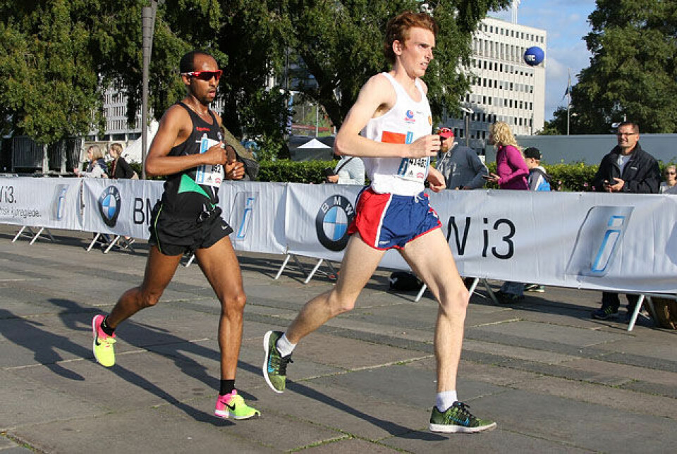 Marius Vedvik og Marthe Katrine Myhre vant BMW Oslo Maraton Maraton_8km_Marius_Frew_ingress_4S7A8164.jpg
