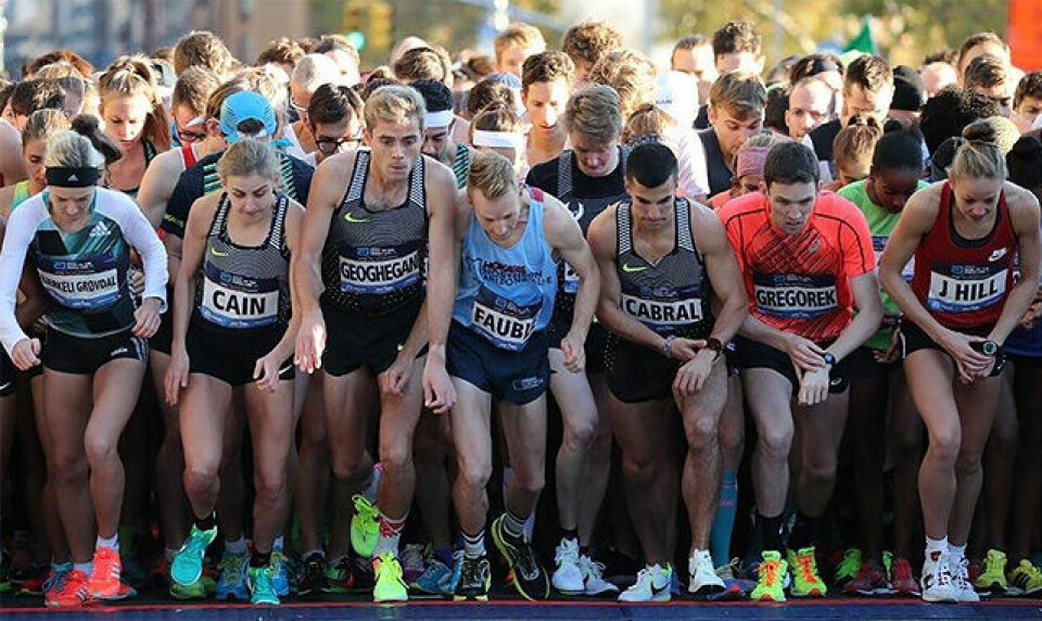 Karoline Bjerkeli Grøvdal vant Dash to the Finish Line i New York Starten.jpg