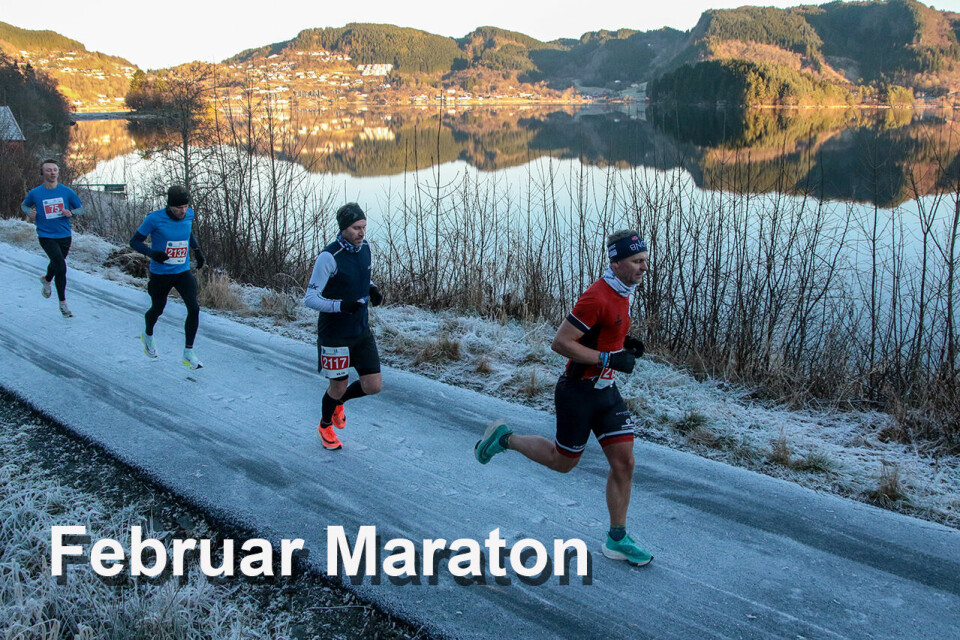 Klart for Februar Maraton i Bergen Løypen går langs Kalandsvannet, slik vi her ser fra det forrige løpet i Maratonkarusellen. (Foto: Arne Dag Myking)Løypen går langs Kalandsvannet, slik vi her ser fra det forrige løpet i Maratonkarusellen. (Foto: Arne Dag Myking)