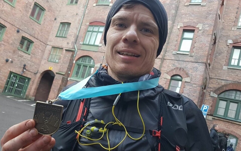 Stig Helge Westerheim vant Sandsjöbacka Trail 100 miles - 161 km - med klar margin. (Arrangørfoto) Stig Helge Westerheim vant Sandsjöbacka Trail 100 miles - 161 km - med klar margin. (Arrangørfoto)