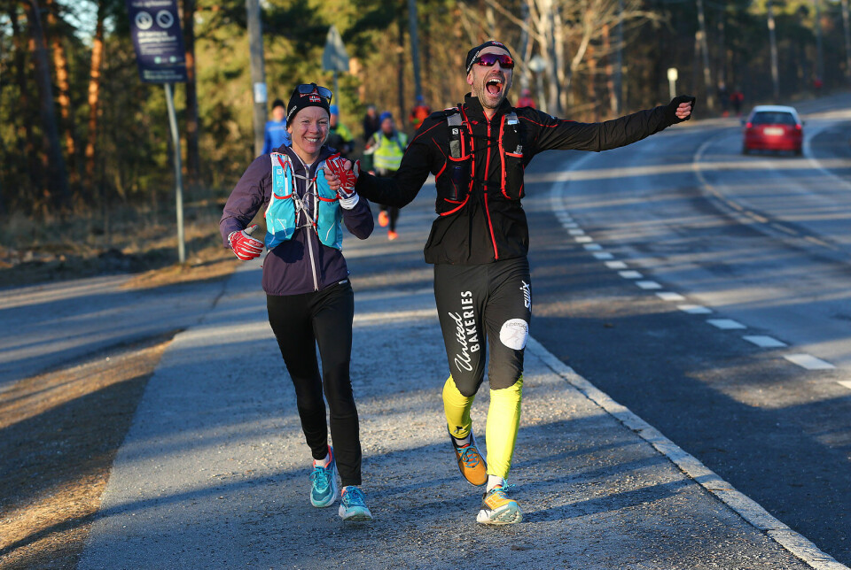 Løpeglede i romjula; Synne Vesterhus og Jacob Jacobsen (foto: Bjørn Hytjanstorp). Løpeglede i romjula; Synne Vesterhus og Jacob Jacobsen (foto: Bjørn Hytjanstorp).