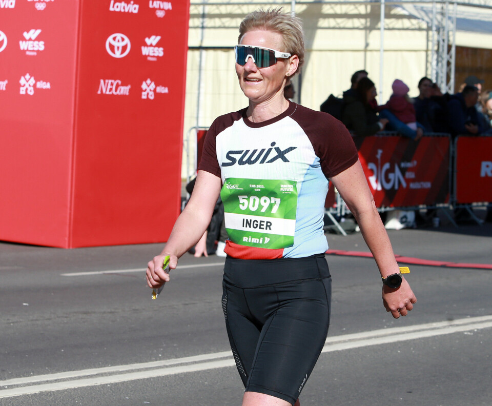 Riga Marathon - 111 norske i en maraton hvor de beste resultatene kom på 5 km halv_Inger_Hystad_i_maal_1-34_3-pl_klasse_AZ3T1401.jpg