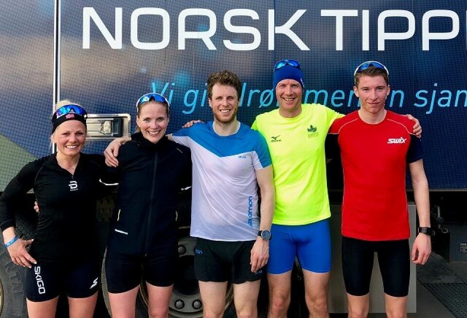 De raskeste i lang løype (fra v.): Marthe Kristine Hafsahl Karset, Ida Gjermundshaug Pedersen, Petter Soleng Skinstad, Henning Mortensen og Bård Eskil Bjørndalen. (Foto: Hans Tore Riibe) De raskeste i lang løype (fra v.): Marthe Kristine Hafsahl Karset, Ida Gjermundshaug Pedersen, Petter Soleng Skinstad, Henning Mortensen og Bård Eskil Bjørndalen. (Foto: Hans Tore Riibe)