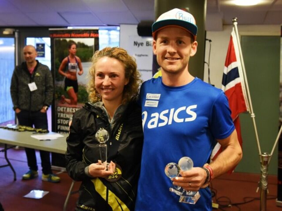 Therese Falk og Didrik Hermansen fra utdelingen av Årets Ultraløper 2016. (Foto: Anders Tøsse) Therese Falk og Didrik Hermansen fra utdelingen av Årets Ultraløper 2016. (Foto: Anders Tøsse)